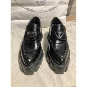Prada monolith loafers